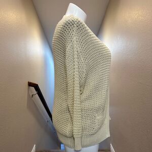 Bongo XS Woman’s Cardigan Sweater Beige Pockets Cotton Blend